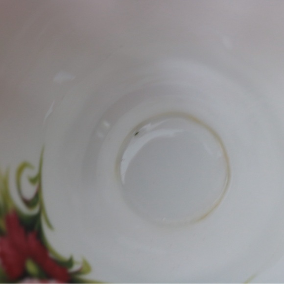 Royal Albert “Bouquet Series” Carnation Pink Flower Black Tea Cup Saucer England - Picture 10 of 10